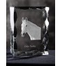 Trotteur Orlov - Kristall mit einem Pferdebild, Glasstatuette mit einem Bild, einzigartiger Bilderrahmen der Marke Art-Dog
