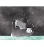Orlov Trotter - crystal clock with a picture of a horse, heart-shaped shelf clock, personalized standing clock by Art-Dog brand