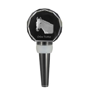 Orlow-Trotter - Kristallflaschenverschluss mit Pferd, einzigartiger Weinverschluss mit Foto, personalisiertes Geschenk für Sommelier der Marke Art-Dog