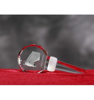 Trotteur Orlov - Bouchon de bouteille en cristal avec cheval, bouchon de vin unique avec photo, cadeau personnalisé pour sommelier par la marque Art-Dog