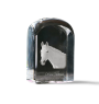 Orlov Trotter - crystal cube with a photo, photo of a horse in crystal, cubic paperweight from Art-Dog brand