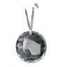Orlov Trotter - crystal bauble with a photo, horse photo in crystal, personalized Christmas tree ornament by Art-Dog brand