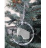 Orlov Trotter - crystal bauble with a photo, horse photo in crystal, personalized Christmas tree ornament by Art-Dog brand
