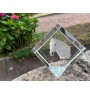Trotteur Orlov - un cube de cristal avec une photo de cheval, une photo de cheval dans le cristal, un presse-papiers cubique de la marque Art-Dog