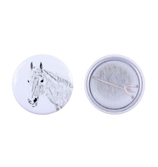 Trotteur Orlov ornement de chemise, broche pour sac, cadeau idéal avec la possibilité d'ajouter votre propre graphisme de la marque Art-Dog