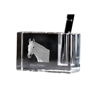 Kłusak orłowski penholder kryształowy z koniem Art-Dog