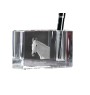 Orlov Trotter - Pen stand, crystal organiser with picture of a horse, unique desk decoration by Art-Dog brand