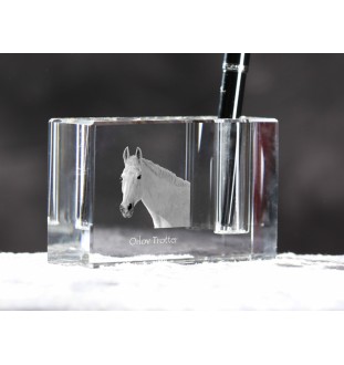 Kłusak orłowski penholder kryształowy z koniem Art-Dog
