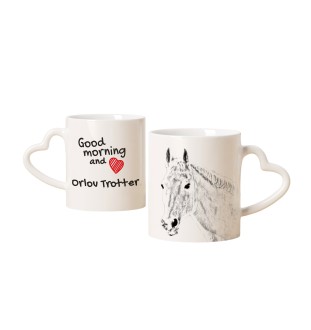 Orlow-Trotter - Tasse mit Hund, entzückende Tasse mit herzförmigem Henkel, universelles Geschenk der Marke Art-Dog