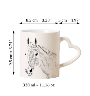 Orlow-Trotter - Tasse mit Hund, entzückende Tasse mit herzförmigem Henkel, universelles Geschenk der Marke Art-Dog