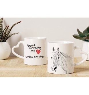 Orlow-Trotter - Tasse mit Hund, entzückende Tasse mit herzförmigem Henkel, universelles Geschenk der Marke Art-Dog