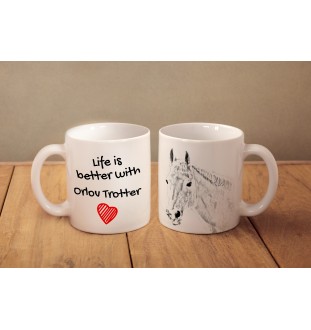Trotteur Orlov - tasse avec un cheval, tasse avec une photo, cadeau personnalisé de la marque Art-Dog