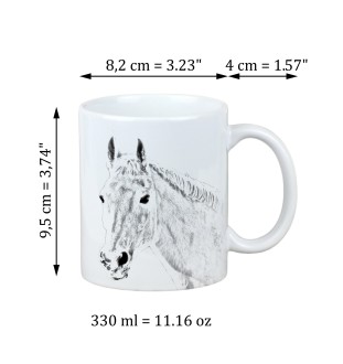Trotteur Orlov - tasse avec un cheval, une tasse charmante avec une illustration, un cadeau avec votre photo de la marque Art-Dog