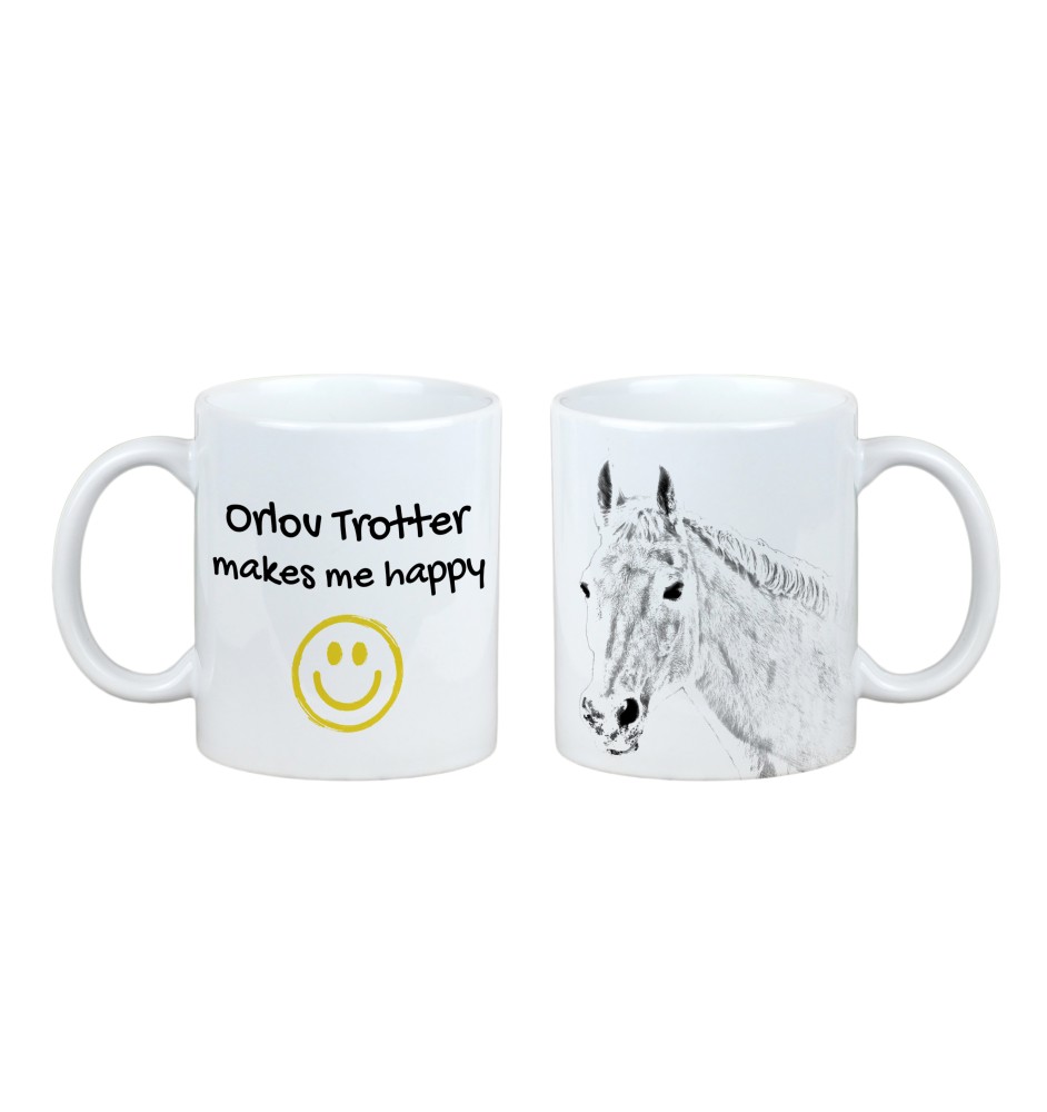 Orlow-Trotter - Becher mit Pferd, fröhlicher Becher für Hundefreunde, personalisiertes Geschenk der Marke Art-Dog