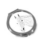 Trotteur Orlov - miroir de poche avec cheval, miroir personnalisé pour sac à main, miroir compact avec impression de la marque Art-Dog