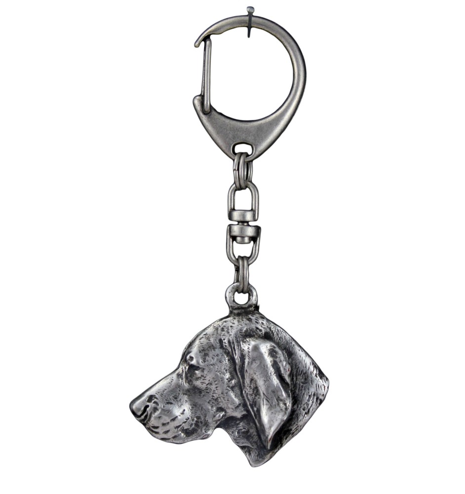 Vizsla, Braque hongrois à poil court - Porte-clés argenté avec chien, décoration de sac à main, pendentif de sac à dos par la marque Art-Dog