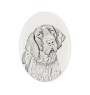 Italian Pointing Dog, Bracco Italiano, Italian Pointer - commemorative plaque with a photo of a dog, tombstone with a print, personalized oval plaque from the Art-Dog brand