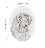 Italian Pointing Dog, Bracco Italiano, Italian Pointer - commemorative plaque with a photo of a dog, tombstone with a print, personalized oval plaque from the Art-Dog brand