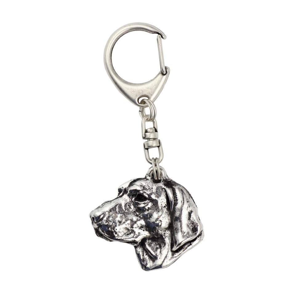Vizsla, Braque hongrois à poil court I - Porte-clés argenté avec chien, décoration de sac à main, pendentif de sac à dos par la marque Art-Dog