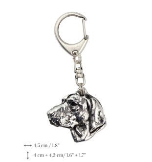 Vizsla, Braque hongrois à poil court I - Porte-clés argenté avec chien, décoration de sac à main, pendentif de sac à dos par la marque Art-Dog