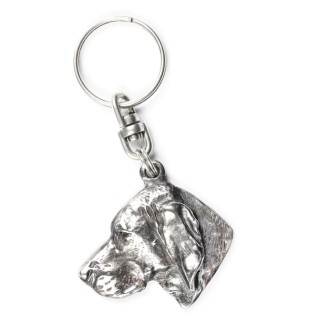 Vizsla, Hungarian Short-haired Pointer - Silver-plated dog pendant, handbag decoration, backpack pendant by Art-Dog brand