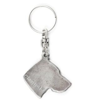 Vizsla, Hungarian Short-haired Pointer - Silver-plated dog pendant, handbag decoration, backpack pendant by Art-Dog brand