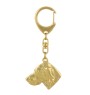 Vizsla, Hungarian Short-haired Pointer - Gilded key ring with dog, handbag decoration, luxury accessory by Art-Dog brand