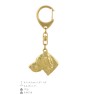 Vizsla, Hungarian Short-haired Pointer - Gilded key ring with dog, handbag decoration, luxury accessory by Art-Dog brand