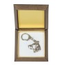 Vizsla, Hungarian Short-haired Pointer - Silver-plated key ring with a dog in a gift box, handbag decoration, backpack pendant by Art-Dog brand
