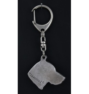 Vizsla, Hungarian Short-haired Pointer - Silver-plated key ring with a dog in a gift box, handbag decoration, backpack pendant by Art-Dog brand