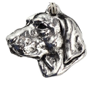 Vizsla, Kurzhaarige Ungarische Vorstehhund, Magyar Vizsla Kurzhaar I - Halskette mit Hund, versilberter Anhänger für Hundefans, einzigartiger Schmuck der Marke Art-Dog