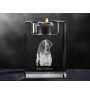 Braque italien - Bougeoir avec photo de chien, porte bougie en cristal, cadeau personnalisé par la marque Art-Dog