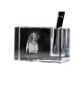 Braque italien - Porte-stylos, organiseur en cristal avec photo de chien, décoration de bureau unique par la marque Art-Dog