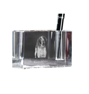 Wyżeł włoski krótkowłosy penholder kryształowy z psem Art-Dog