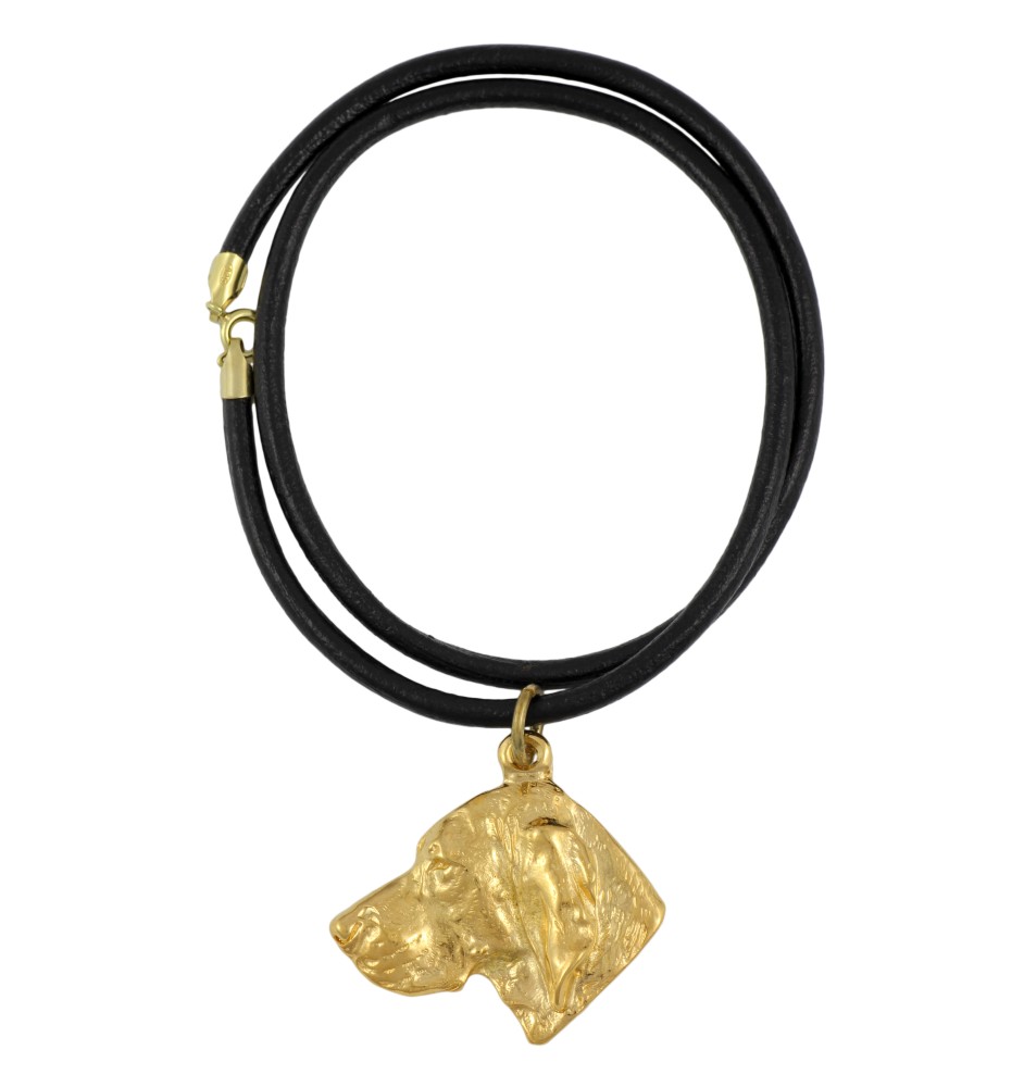 Vizsla, Kurzhaarige Ungarische Vorstehhund, Magyar Vizsla Kurzhaar - Hundehalsband, vergoldeter Anhänger für Hundefans, einzigartiger Schmuck der Marke Art-Dog