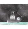 Braque italien - horloge en cristal avec une photo de chien, horloge de table en forme de cœur, horloge debout personnalisée de la marque Art-Dog