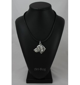 Vizsla, Braque hongrois à poil court - Collier de chien dans une boîte cadeau, médaillon argenté pour fan de chien, pendentif remarquable de la marque Art-Dog