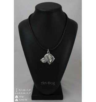 Vizsla, Braque hongrois à poil court - Collier de chien dans une boîte cadeau, médaillon argenté pour fan de chien, pendentif remarquable de la marque Art-Dog