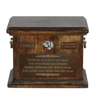 Vizsla, Hungarian Short-haired Pointer I - urn for dog ashes, personalized urn with engraving, commemorative box for dog ashes by Art-Dog brand