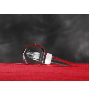 Italienischer Vorstehhund, Bracco Italiano - Kristallflaschenverschluss, einzigartiger Weinverschluss mit Foto, personalisiertes Geschenk für Sommelier der Marke Art-Dog