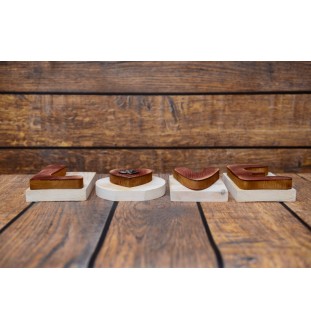 Vizsla, Hungarian Short-haired Pointer - wooden LOVE sign, interior decoration with a dog, charming ornament for the shelf by Art-Dog brand