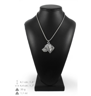 Vizsla, Braque hongrois à poil court - un collier avec un chien, un pendentif de chien sur une chaîne en argent, un bijou unique de la marque Art-Dog