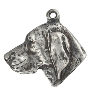 Wyżeł węgierski krótkowłosy posrebrzany naszyjnik na łańcuszku Art-Dog