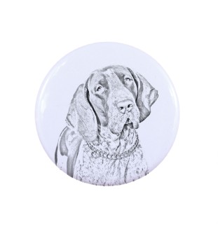 Italienischer Vorstehhund, Bracco Italiano - Anstecknadel mit Ihrem Hund, fügen Sie Ihr eigenes Foto hinzu, Marke Art-Dog