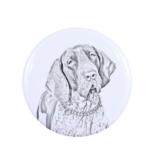 Italienischer Vorstehhund, Bracco Italiano - Anstecknadel mit Ihrem Hund, fügen Sie Ihr eigenes Foto hinzu, Marke Art-Dog