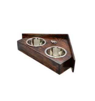 Vizsla, Hungarian Short-haired Pointer - wooden stand with bowls for a dog, decorative dog bowls, a gift for adopting a dog from the Art-Dog brand