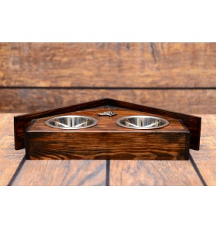 Vizsla, Kurzhaarige Ungarische Vorstehhund, Magyar Vizsla Kurzhaar - Holzständer mit Schalen für Hunde, dekorative Hundeschalen, Geschenk zur Adoption eines Hundes von der Marke Art-Dog