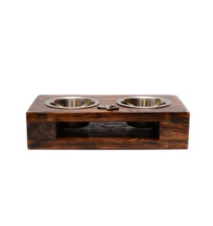 Vizsla, Hungarian Short-haired Pointer - wooden stand with bowls for a dog, steel dog bowls, a gift for adopting a dog from the Art-Dog brand