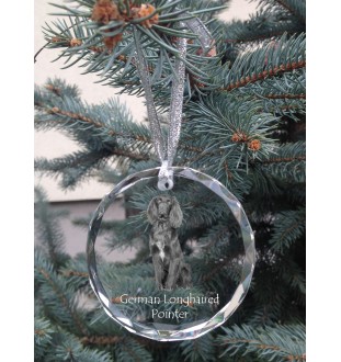 Braque allemand à poil court - boule de Noël en cristal avec une photo, photo de chien dans le cristal, décoration personnalisée pour sapin de Noël de la marque Art-Dog