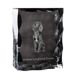 Braque allemand à poil court - cristal avec photo de chien, statuette en verre avec photo, cadre exceptionnel avec photo de la marque Art-Dog